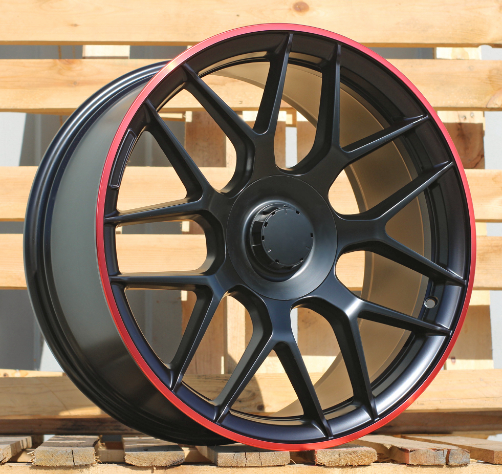 Mercedes B1258 Black Half Matte+Red Lip