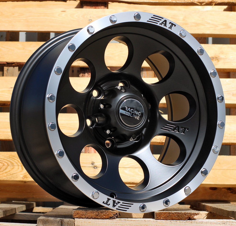 4x4 B5187 Black Half Matte+Polished Lip