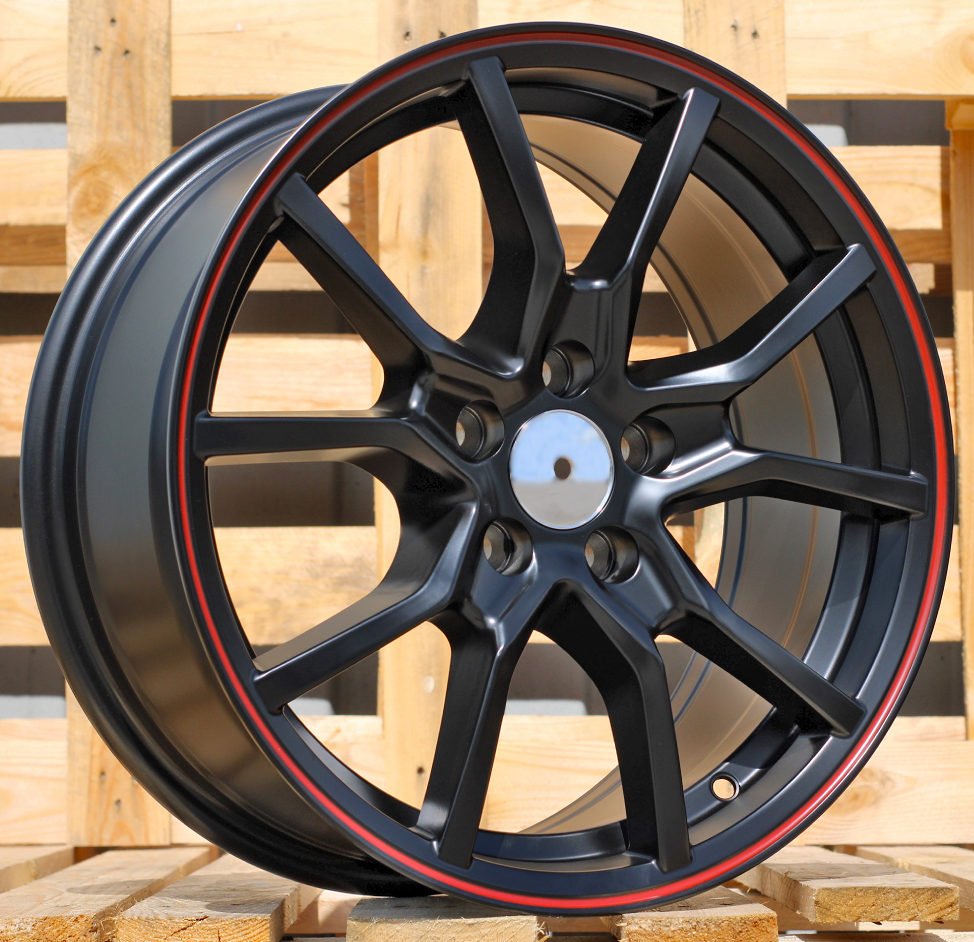 Racing B5253 Black Half Matte+Red Lip
