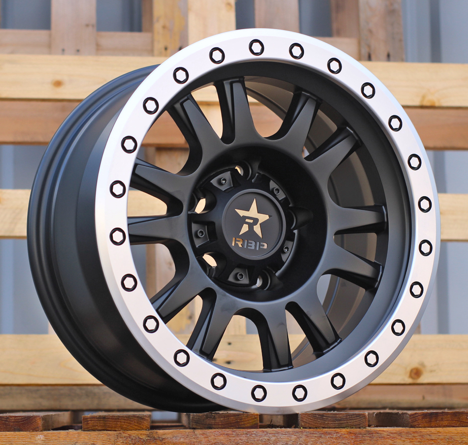 4x4 B5944 Black Half Matte+Polished Lip