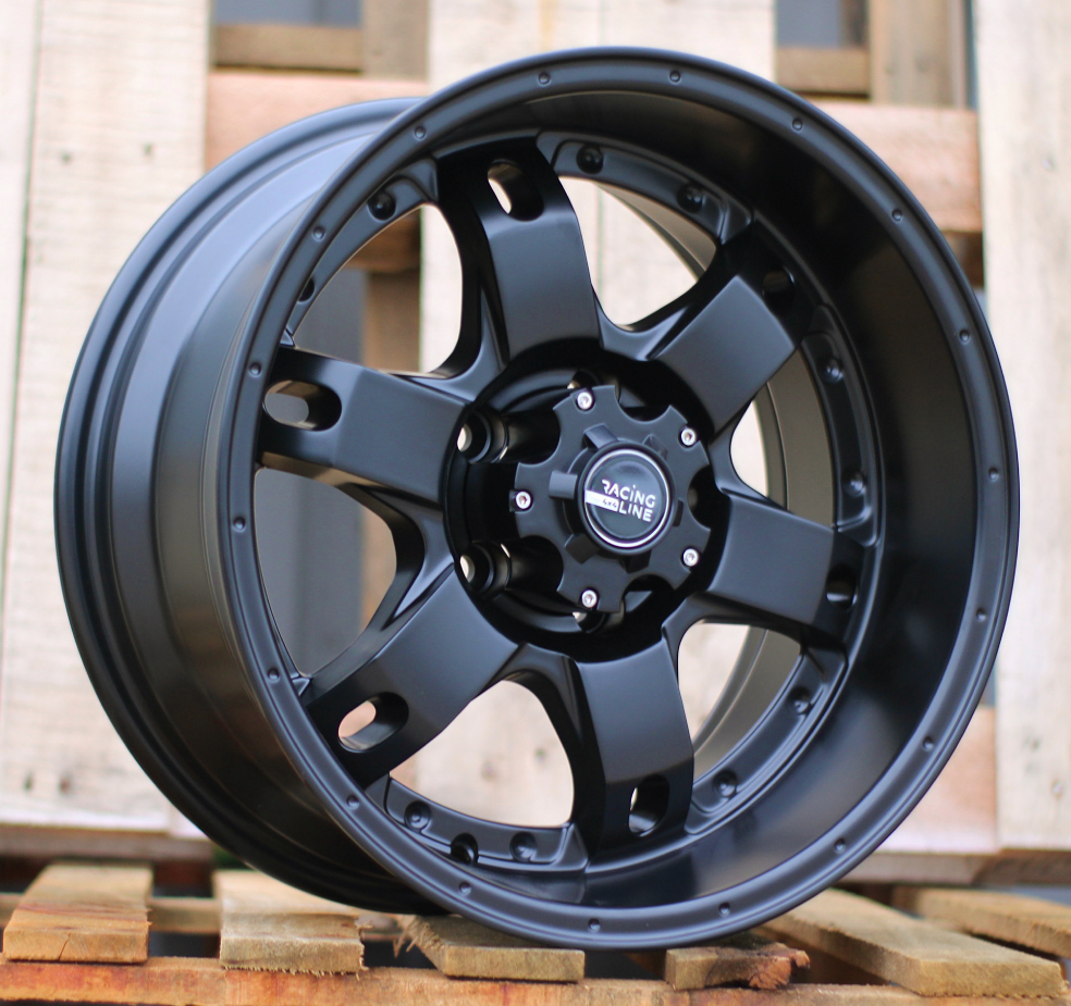 4x4 BK749 Black Half Matte