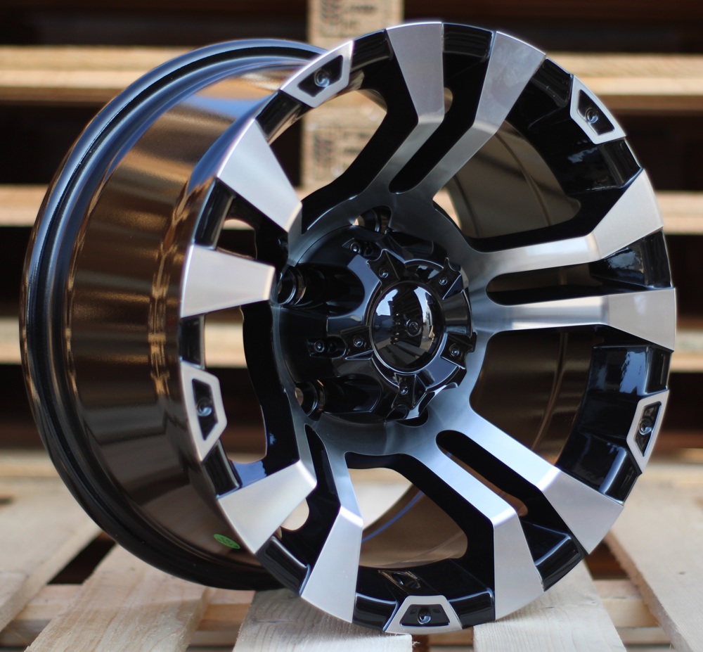4x4 BK859 Black Polished