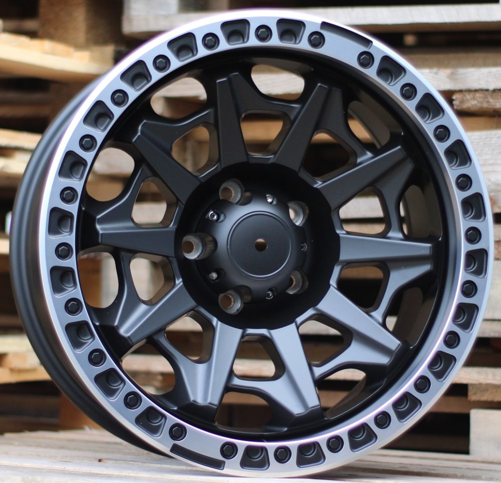 4x4 L2174 Black Half Matte+Polished Lip