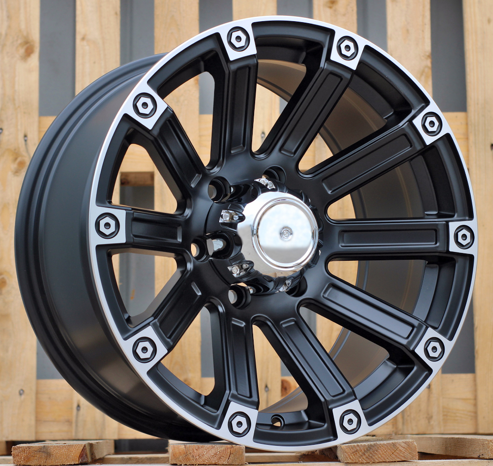 4x4 Y0210 Black Half Matte+Polished Lip